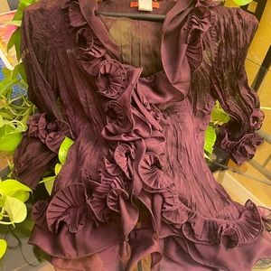 Purple sheer blouse